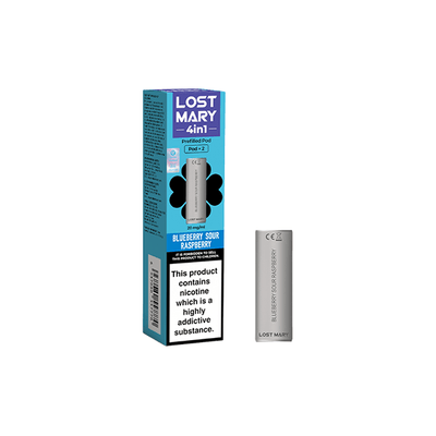 Lost Mary Vaping Products Menthol 20mg Lost Mary 4in1 Prefilled Pods 1200 Puffs - 2 Pcs