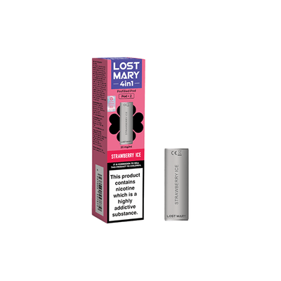 Lost Mary Vaping Products Menthol 20mg Lost Mary 4in1 Prefilled Pods 1200 Puffs - 2 Pcs