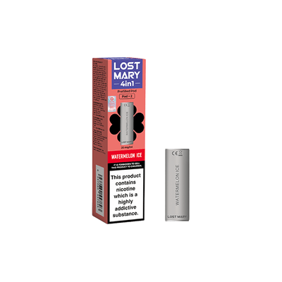 Lost Mary Vaping Products Menthol 20mg Lost Mary 4in1 Prefilled Pods 1200 Puffs - 2 Pcs