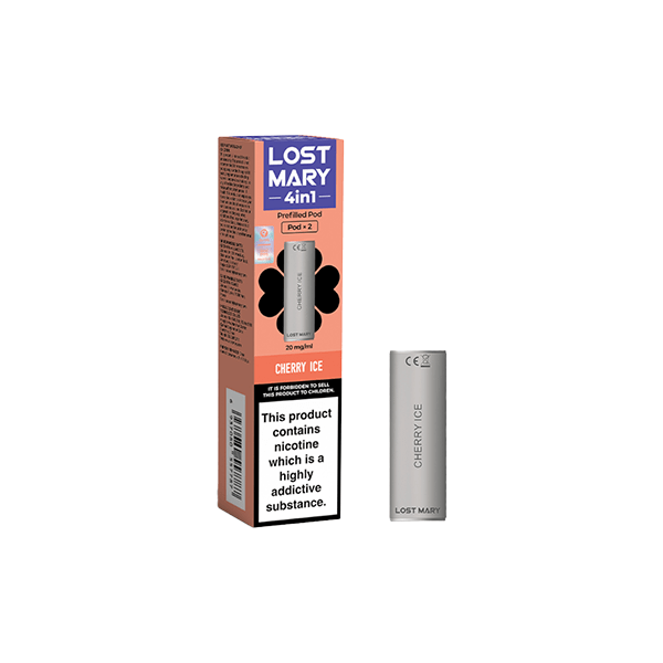 Lost Mary Vaping Products Menthol 20mg Lost Mary 4in1 Prefilled Pods 1200 Puffs - 2 Pcs