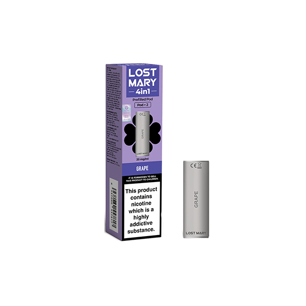 Lost Mary Vaping Products Menthol 20mg Lost Mary 4in1 Prefilled Pods 1200 Puffs - 2 Pcs