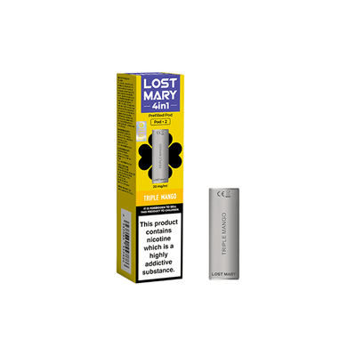 Lost Mary Vaping Products Menthol 20mg Lost Mary 4in1 Prefilled Pods 1200 Puffs - 2 Pcs