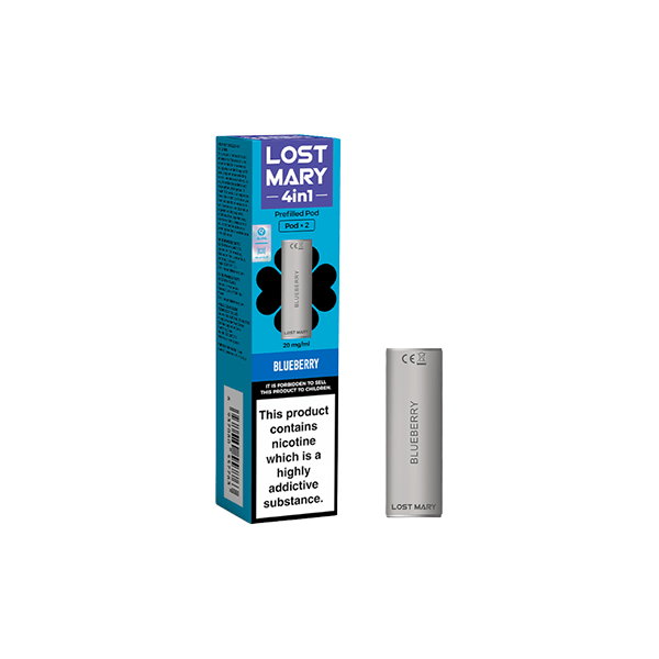 Lost Mary Vaping Products Menthol 20mg Lost Mary 4in1 Prefilled Pods 1200 Puffs - 2 Pcs