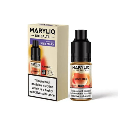 Lost Mary Vaping Products Sour Red 10mg MARYLIQ Nic Salt By Lost Mary 10ml (50VG/50PG)