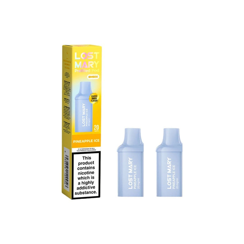 Lost Mary Vaping Products Watermelon Ice 20mg Lost Mary BM600 Prefilled Replacement Pods 1200 Puffs - 2 Pcs