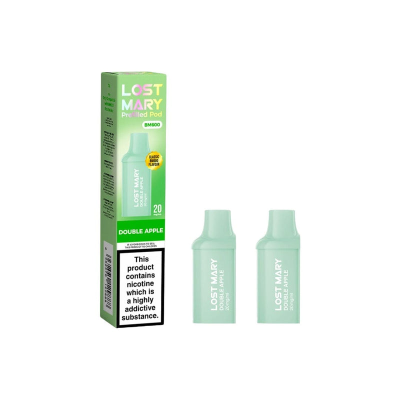Lost Mary Vaping Products Watermelon Ice 20mg Lost Mary BM600 Prefilled Replacement Pods 1200 Puffs - 2 Pcs