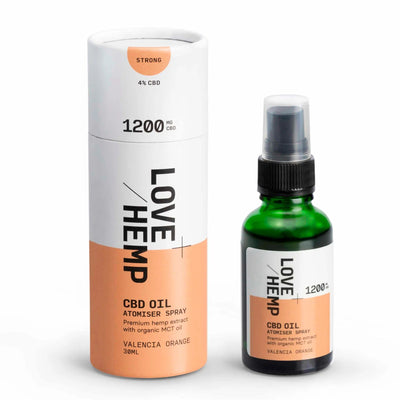 Love Hemp CBD Products Love Hemp 1200mg Valencia Orange 4% CBD Oil Spray 30ml