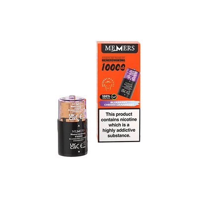 Memers Vaping Products Blueberry Cherry Cranberry 20mg Memers Wukong V10000 Prefilled Pods 10000 Puffs - 1 Pcs