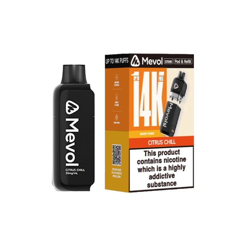 Mevol Vaping Products 20mg Mevol S7000 Prefilled Pod & Refill 14k puffs