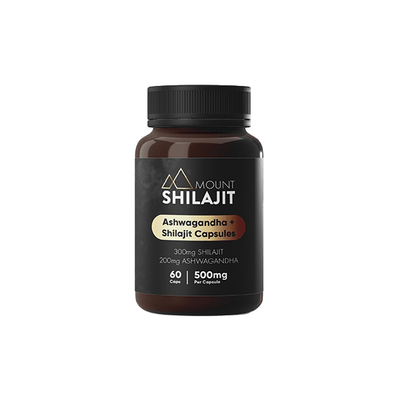 Mount Shilajit Nootropics & Supplements Mount Shiljit 30000mg Ashwagandha & Shilajit Capsules - 60 caps