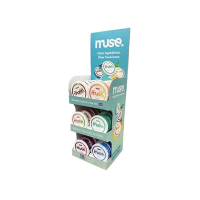 Muse Smoking Products 18mg  Muse Nicotine Pouches CDU Bundle 30 Units + Free Stand