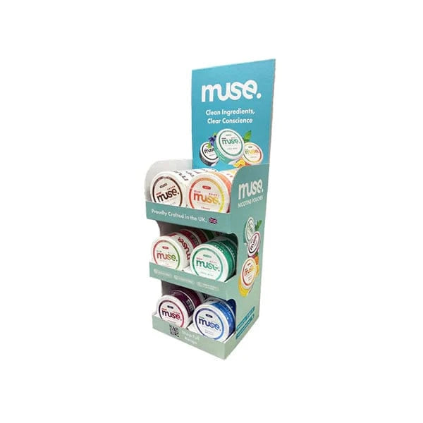 Muse Smoking Products 6mg Muse Nicotine Pouches CDU Bundle 30 Units + Free Stand