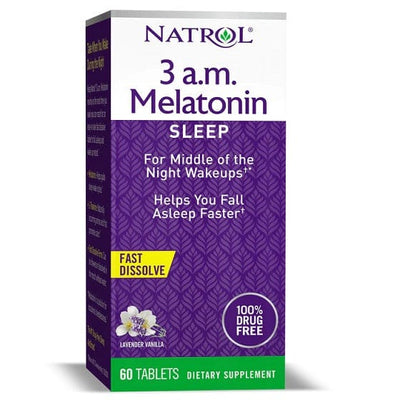 Natrol 3 a.m. Melatonin Fast Dissolve, Lavender Vanilla - 60 tabs