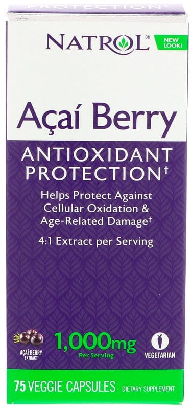 Natrol Acai Berry, 1000mg - 75 vcaps