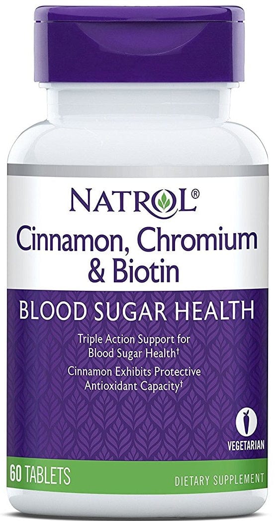 Natrol Cinnamon, Chromium & Biotin - 60 tabs