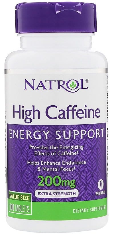 Natrol High Caffeine, 200mg - 100 tabs