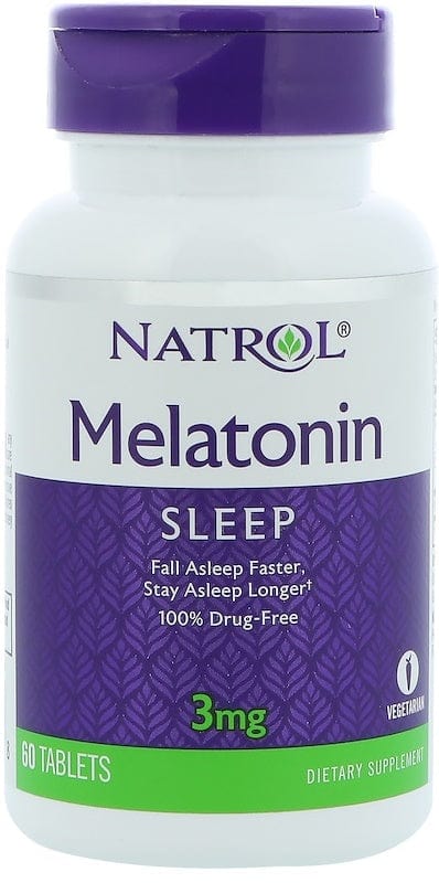 Natrol Nootropics & Supplements Melatonin, 3mg - 60 tabs