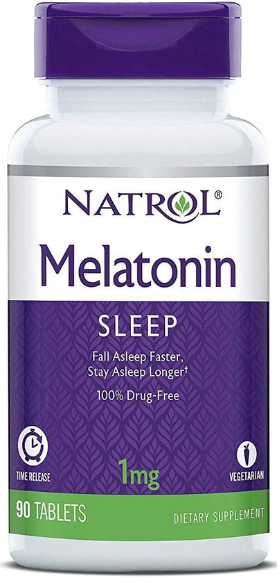 Natrol Nootropics & Supplements Melatonin Time Release, 1mg - 90 tabs