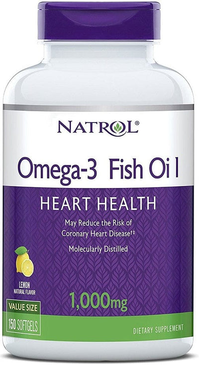 Natrol Omega-3 Fish Oil, 1000mg - 150 softgels