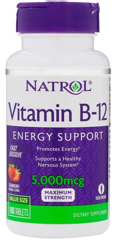 Natrol Vitamin B-12 Fast Dissolve, 5000mcg - 100 tabs