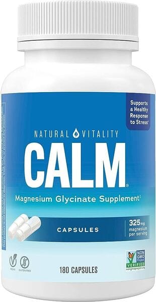 Natural Vitality Health and Wellbeing Calm Magnesium Glycinate - 180 caps