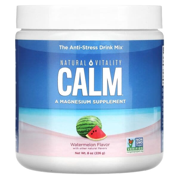 Natural Vitality Health and Wellbeing Calm Magnesium Powder, Watermelon - 226 grams