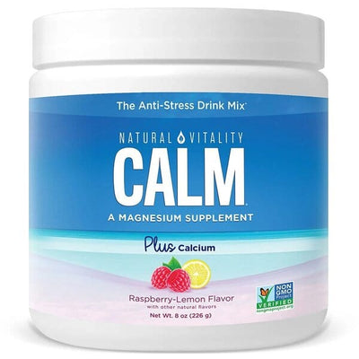 Natural Vitality Natural Calm Plus Calcium, Raspberry Lemon - 226g