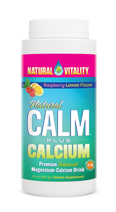 Natural Vitality Vitamins & Minerals Natural Calm Plus Calcium, Raspberry Lemon - 454 grams