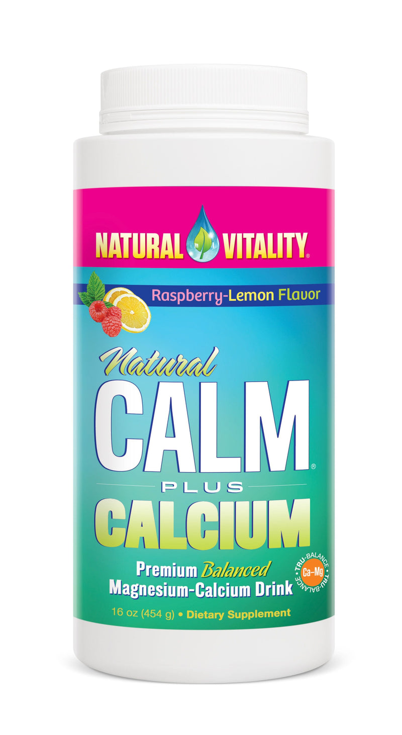 Natural Vitality Vitamins & Minerals Natural Calm Plus Calcium, Raspberry Lemon - 454 grams