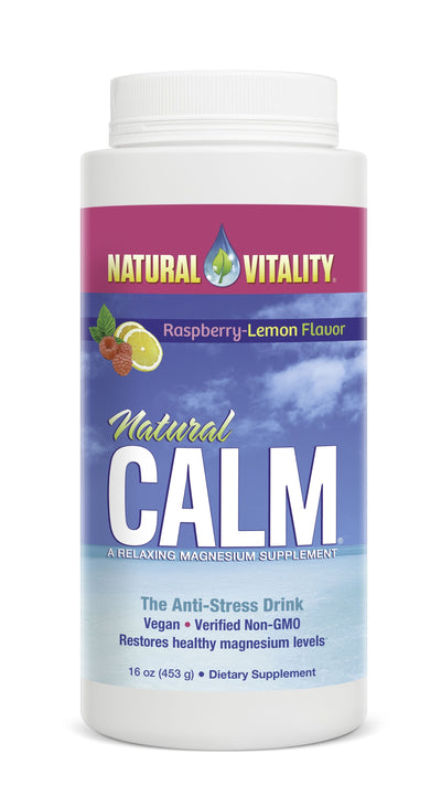 Natural Vitality Vitamins & Minerals Natural Calm, Raspberry Lemon - 453 grams