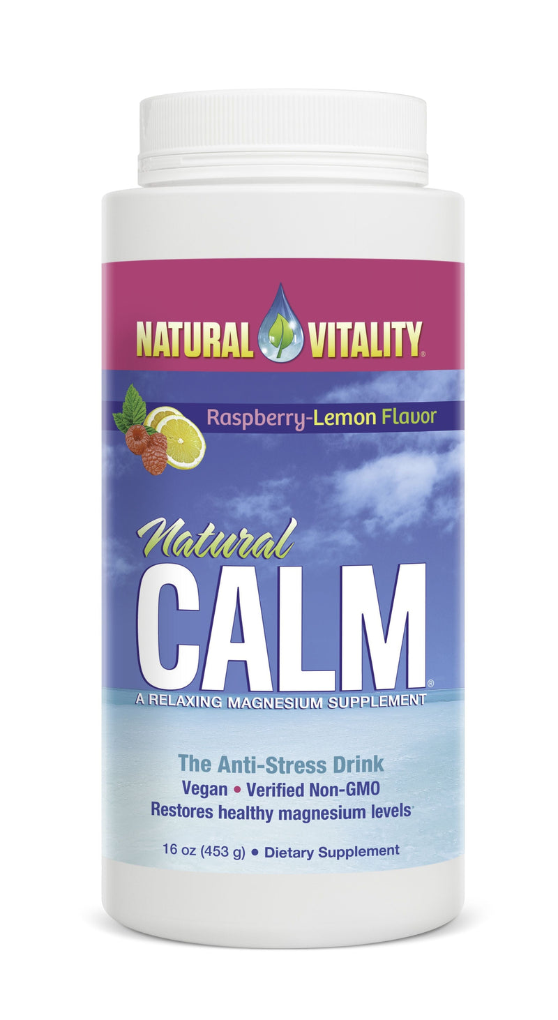 Natural Vitality Vitamins & Minerals Natural Calm, Raspberry Lemon - 453 grams