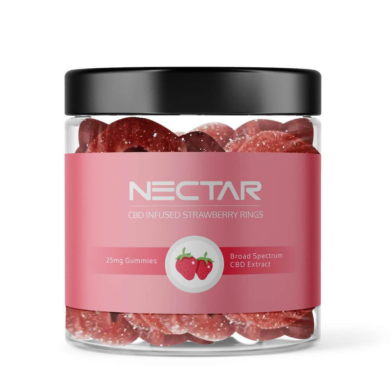Nectar CBD Products Nectar 500mg Broad Spectrum CBD Strawberry Rings Gummies 20