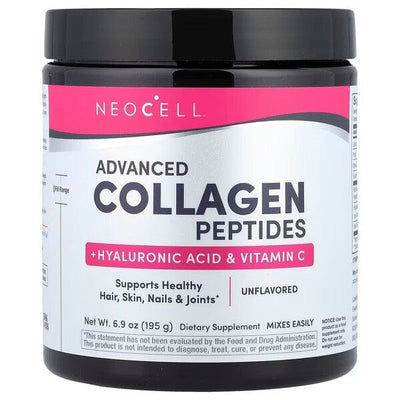 NeoCell Health and Wellbeing Advanced Collagen Peptides with Vitamin C & Hyaluronic Acid - 195 grams
