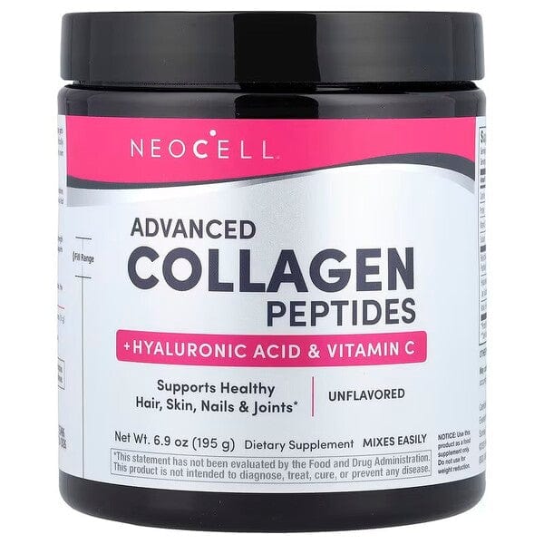 NeoCell Health and Wellbeing Advanced Collagen Peptides with Vitamin C & Hyaluronic Acid - 195 grams