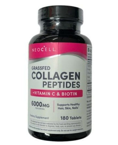 NeoCell Health and Wellbeing Grassfed Collagen Peptides + Vitamin C & Biotin - 180 tablets