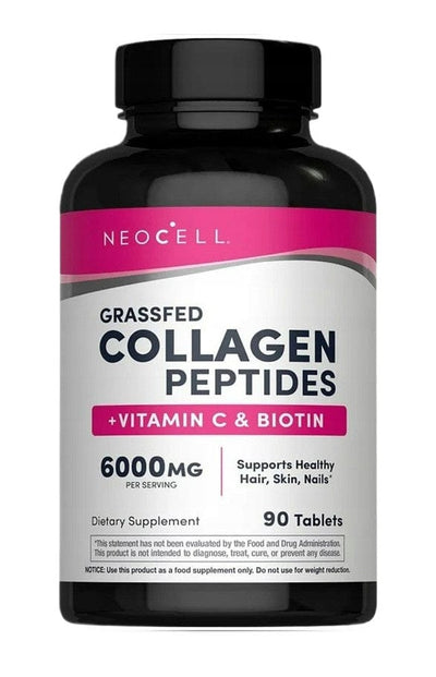NeoCell Health and Wellbeing Grassfed Collagen Peptides + Vitamin C & Biotin - 90 tablets