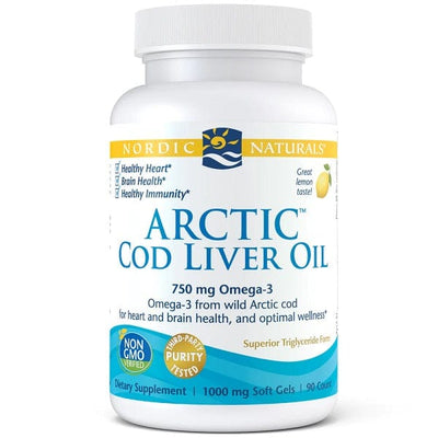 Nordic Naturals Arctic Cod Liver Oil, 750mg Lemon - 90 softgels