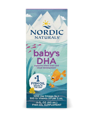 Nordic Naturals Health and Wellbeing Baby's DHA Fish Oil, 1050mg Omega-3 with Vitamin D3 - 60 ml.
