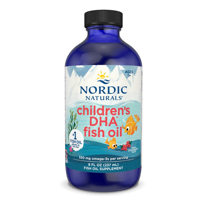 Nordic Naturals Health and Wellbeing Children's DHA, 530mg Omega-3 Strawberry - 237 ml.