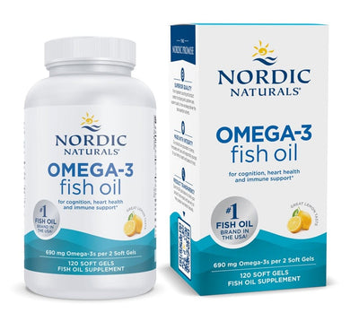 Nordic Naturals Health and Wellbeing Omega-3, 690mg Lemon - 120 softgels