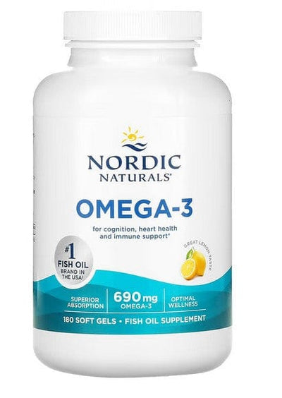 Nordic Naturals Health and Wellbeing Omega-3, 690mg Lemon - 180 softgels