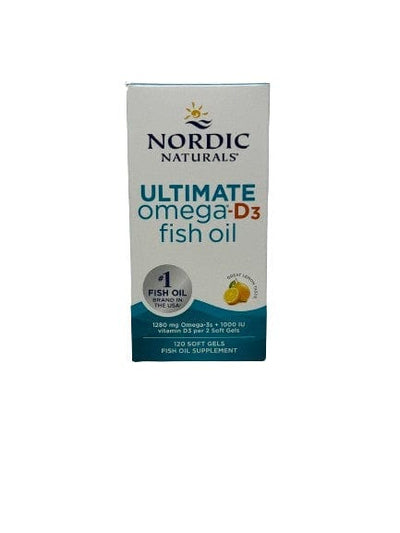 Nordic Naturals Health and Wellbeing Ultimate Omega-D3 Fish Oil, 1280mg Lemon - 120 softgels