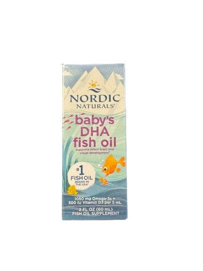 Nordic Naturals Nootropics & Supplements Baby's DHA Fish Oil, 1050mg Omega-3 with Vitamin D3 - 60 ml.