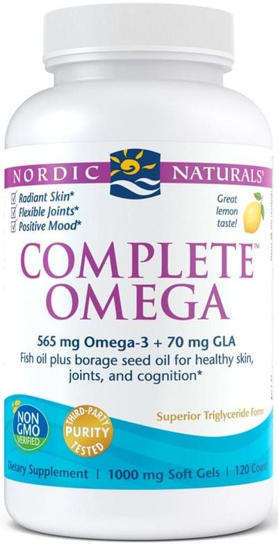 Nordic Naturals Omegas, EFAs, CLA, Oils Complete Omega, 565mg Lemon - 120 softgels