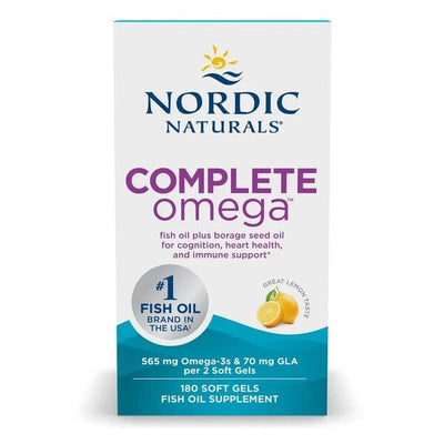Nordic Naturals Omegas, EFAs, CLA, Oils Complete Omega, 565mg Lemon - 180 softgels