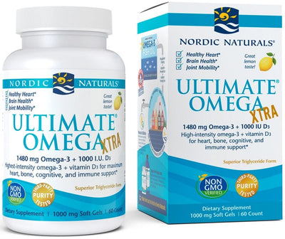 Nordic Naturals Omegas, EFAs, CLA, Oils Ultimate Omega Xtra, 1480mg Lemon - 60 softgels