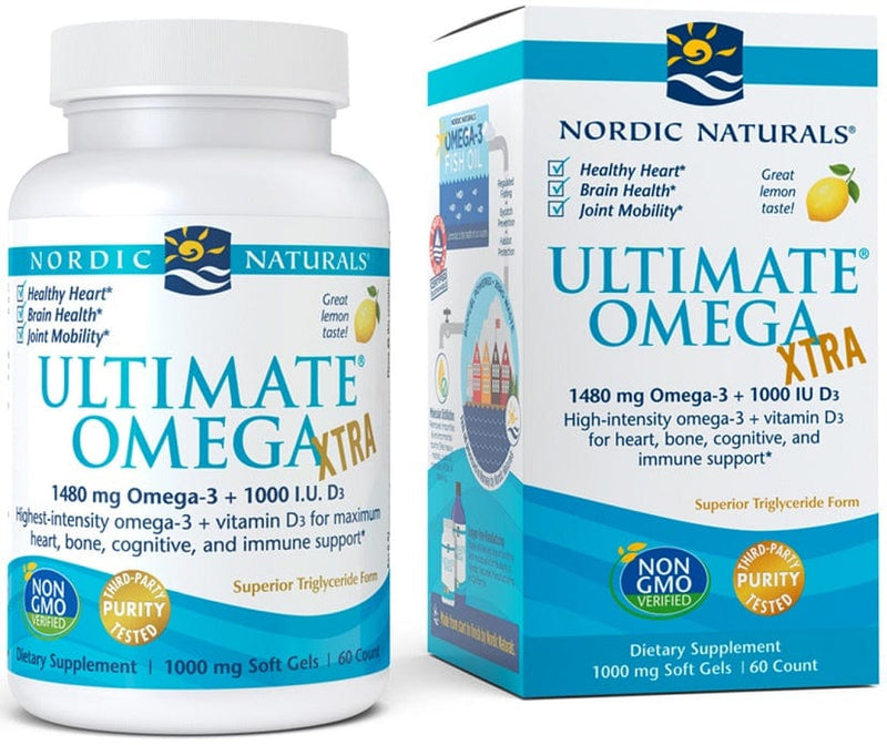 Nordic Naturals Omegas, EFAs, CLA, Oils Ultimate Omega Xtra, 1480mg Lemon - 60 softgels