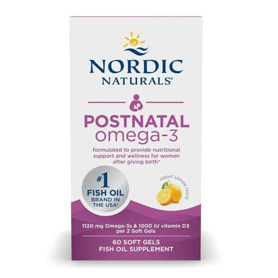 Nordic Naturals Supplements Postnatal Omega-3, 1120mg Lemon - 60 softgels