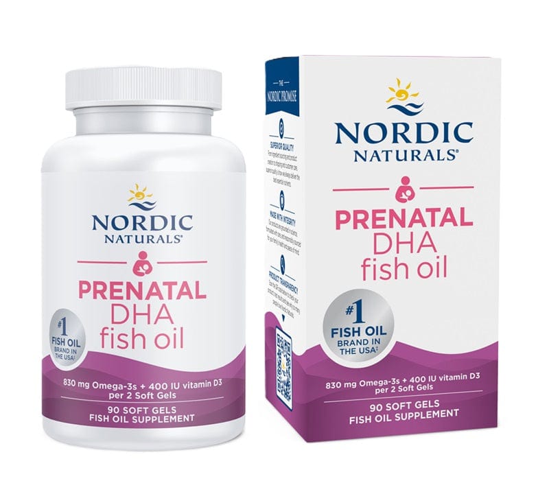 Nordic Naturals Supplements Prenatal DHA, 830mg Omega-3 + 400 IU D3 Unflavored - 90 softgels