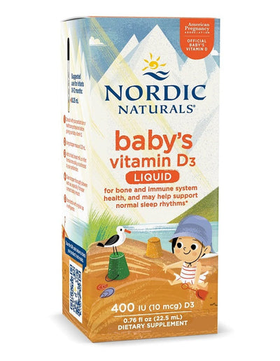Nordic Naturals Vitamins & Minerals Baby's Vitamin D3, 400 IU - 22.5 ml.
